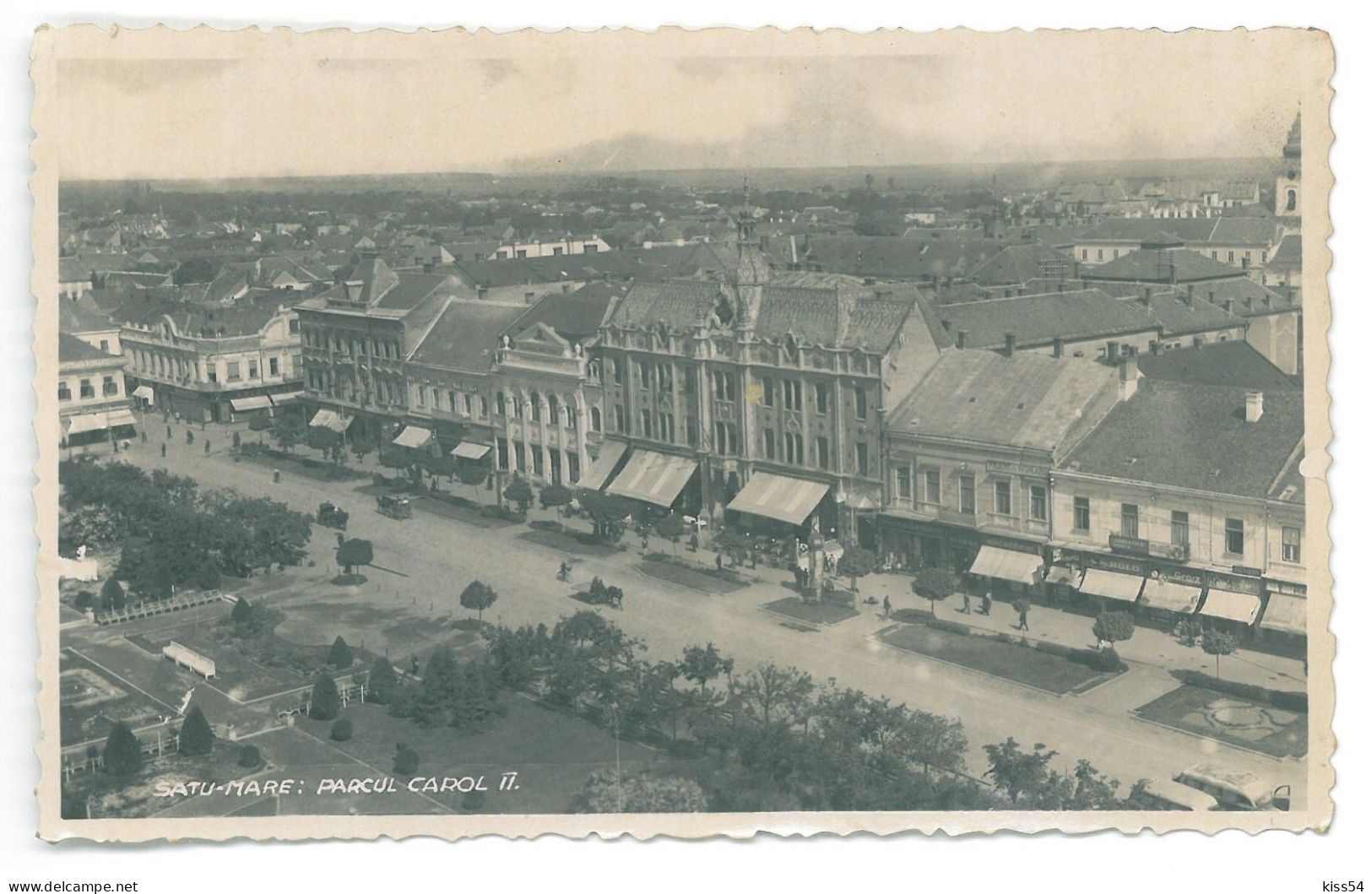 RO 47 - 25224 SATU-MARE, Carol Park, Panorama, Romania - Old Postcard, Real Photo - Used - 1927 - Rumänien