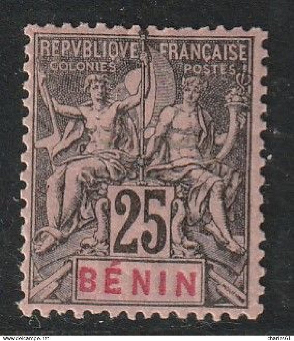 BENIN - N°40 * (1894) 25c Noir Sur Rose - Ungebraucht