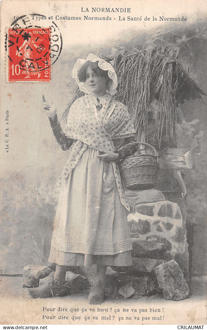 14-NORMANDIE FOLKLORE COSTUME NORMAND-N°5153-G/0029 - Other & Unclassified
