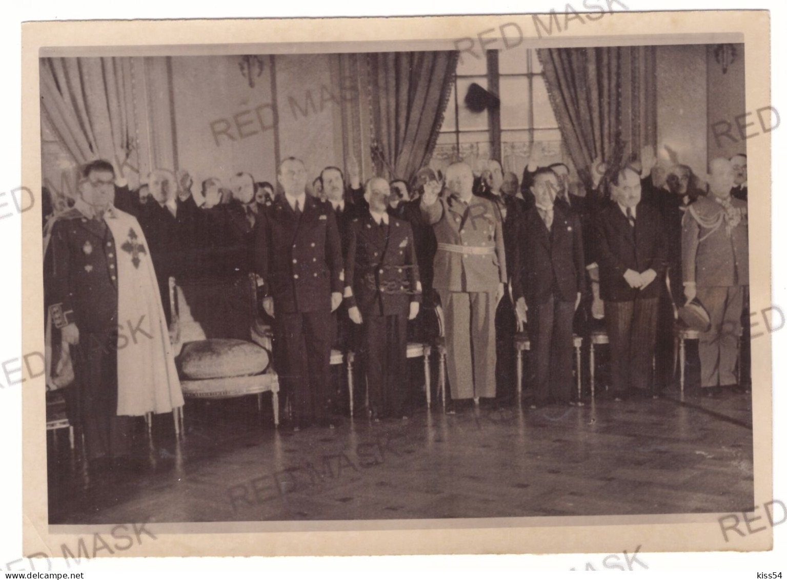 RO 47 - 19050 BUCURESTI, Ion ANTONESCU Invited The Representatives Of The Foreign Embassies - Old Press Photo - 1941 - War, Military