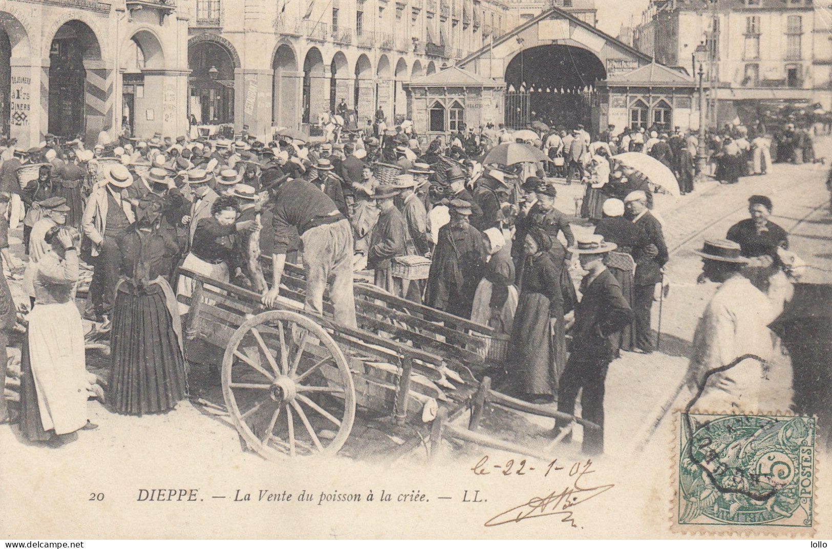 Francia  -  Seine Maritime  -  Dieppe  -  La Vente Du Poisson à La Crièe -  F. Piccola  -  Viagg  - Molto Bella Animata - Dieppe