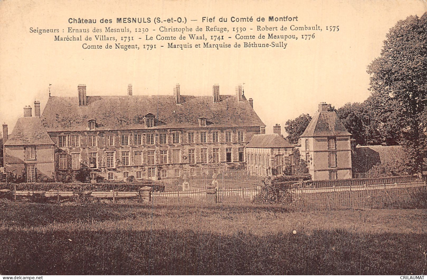 78-CHÂTEAU DES MESNULS-N°5155-B/0155 - Sonstige & Ohne Zuordnung