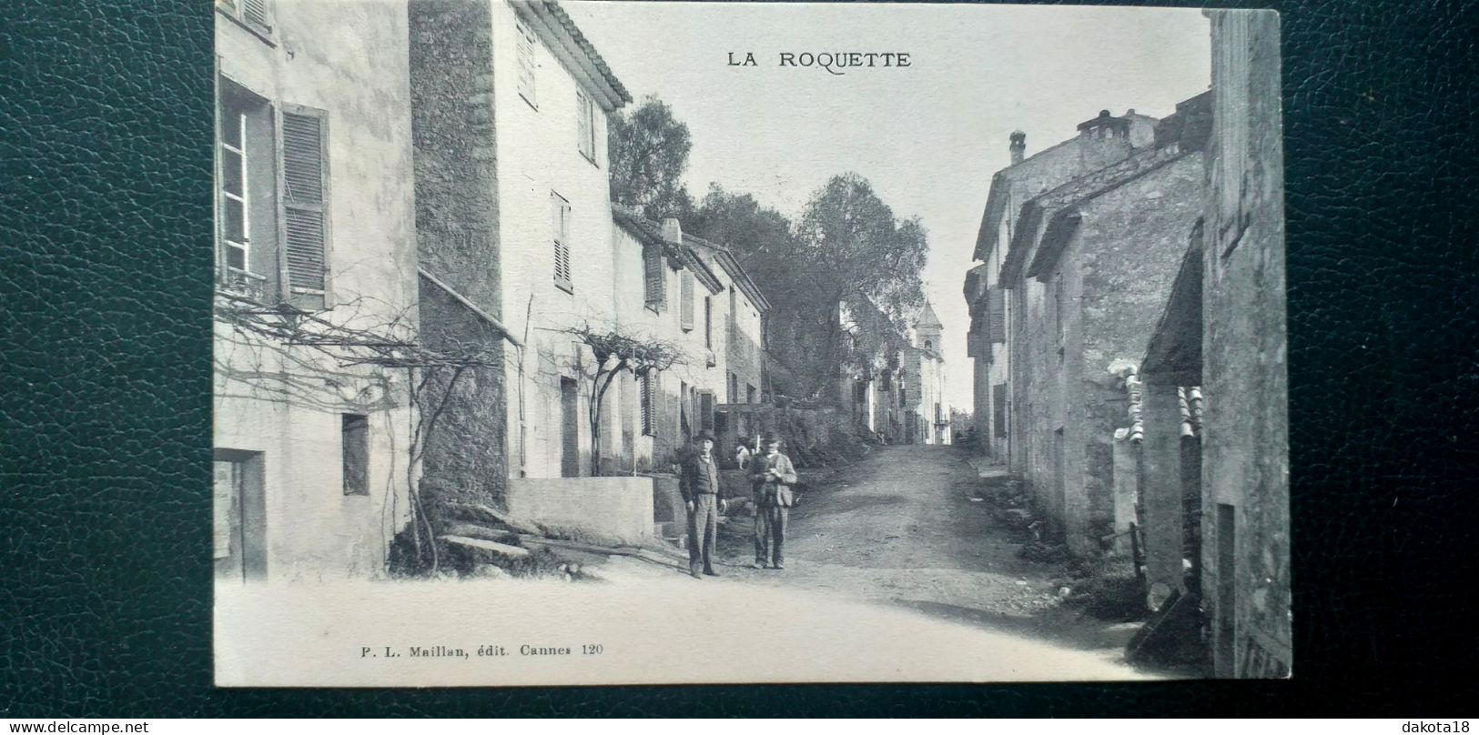 06 , La Roquette , Une Rue Et Ses Habitants Début 1900 - Autres & Non Classés