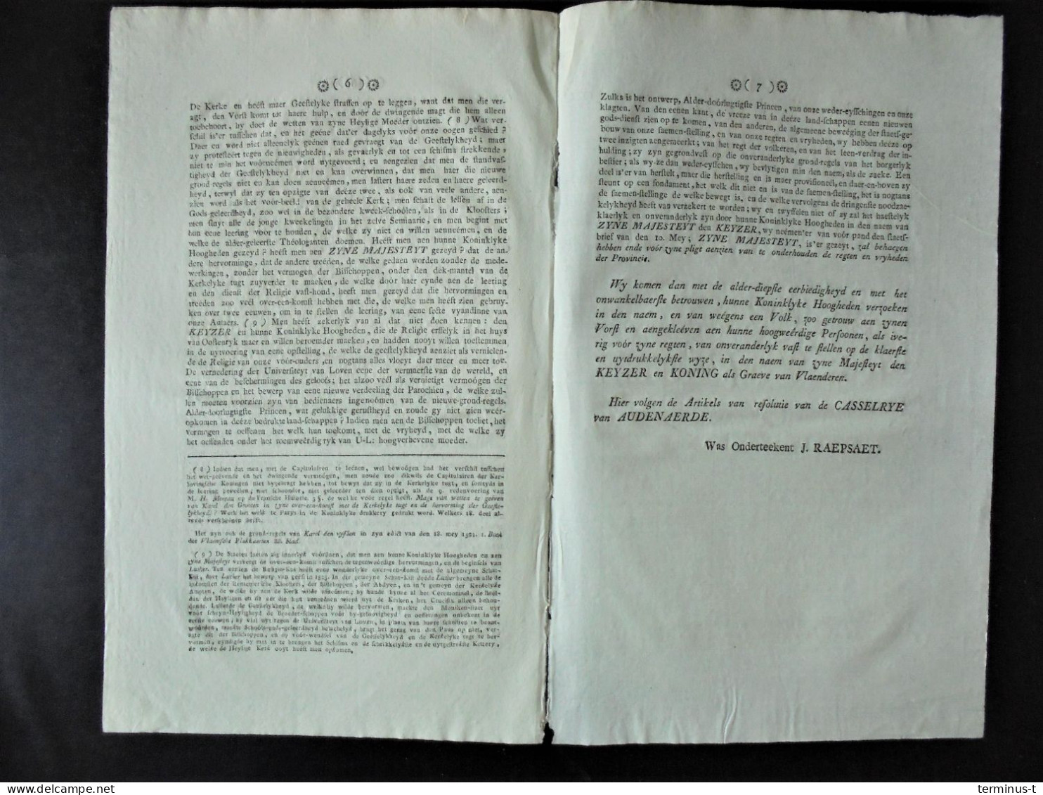 OUDENAARDE Anno 1787. Memorie. - Historical Documents