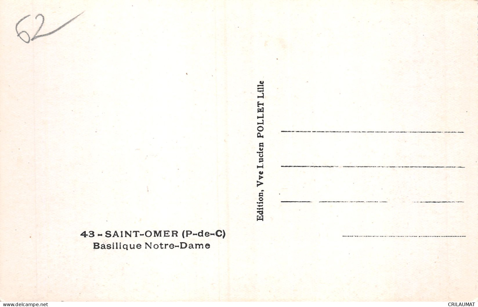 62-SAINT OMER-N°5155-A/0059 - Saint Omer