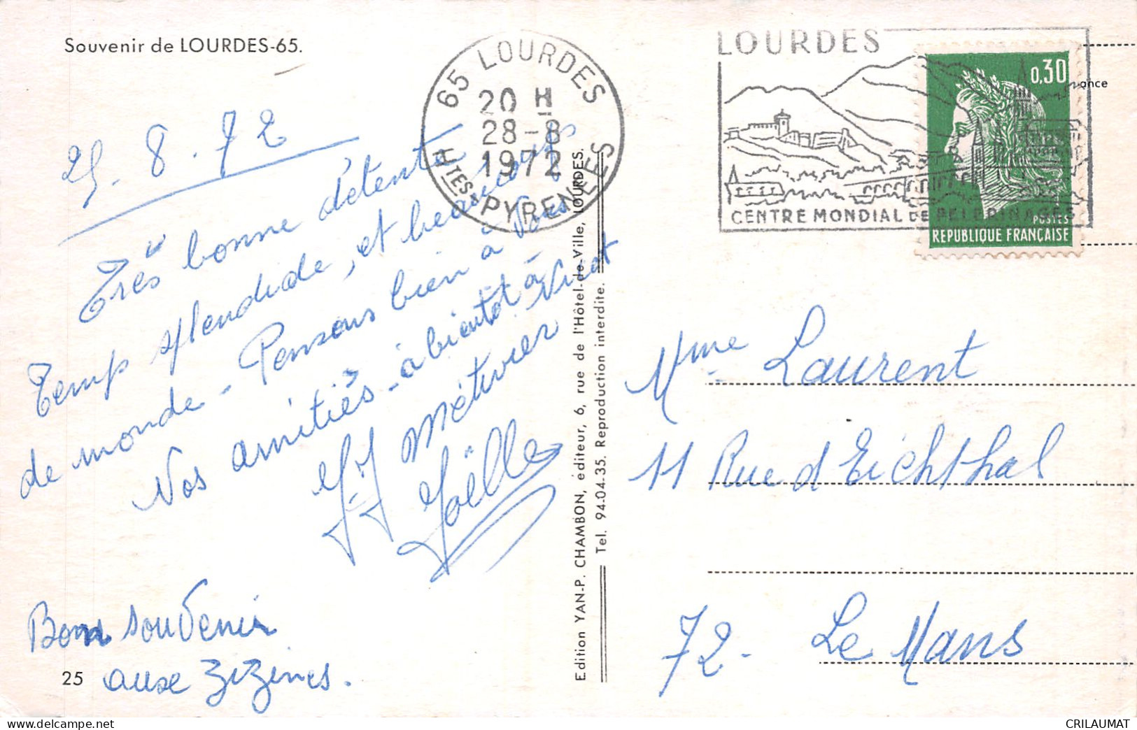 65-LOURDES-N°5155-F/0325 - Lourdes