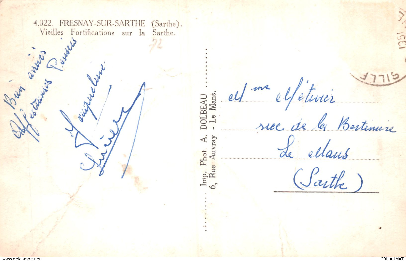 72-FRESNAY SUR SARTHE-N°5155-F/0235 - Other & Unclassified