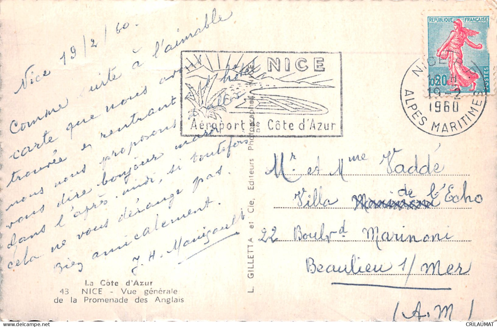 06-NICE-N°5155-F/0159 - Sonstige & Ohne Zuordnung