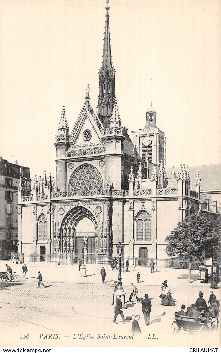 75-PARIS EGLISE SAINT LAURENT-N°5156-B/0215 - Eglises