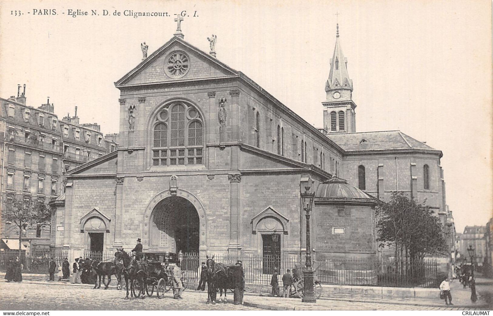 75-PARIS EGLISE NOTRE DAME DE CLIGNANCOURT-N°5156-B/0153 - Churches