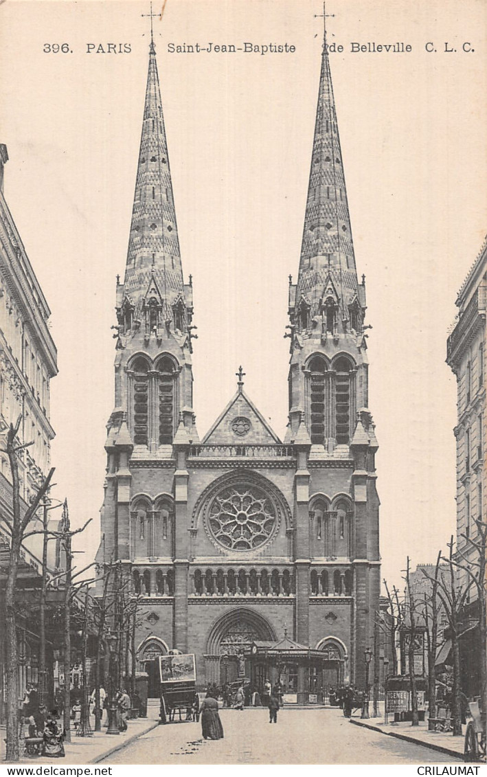 75-PARIS EGLISE SAINT JEAN BAPTISTE DE BELLEVILLE-N°5156-B/0087 - Churches