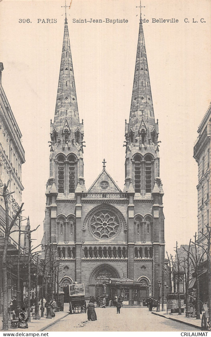 75-PARIS EGLISE SAINT JEAN BAPTISTE DE BELLEVILLE-N°5156-B/0087 - Chiese