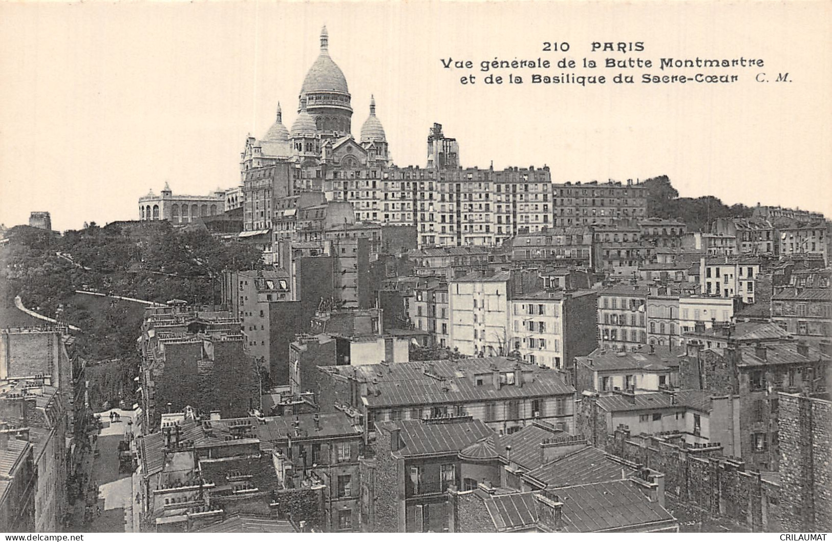 75-PARIS BASILIQUE DU SACRE CŒUR ET BUTTE MONTMARTRE-N°5156-C/0269 - Sacré Coeur