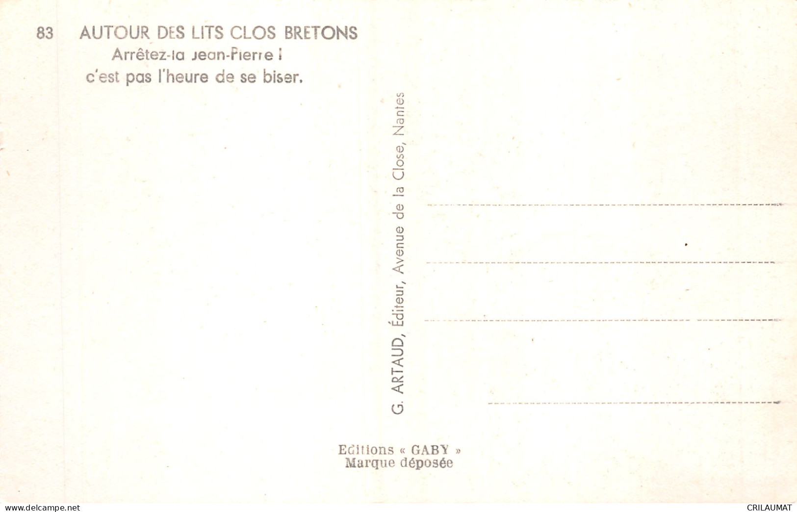 29-BRETAGNE FOLKLORE AUTOUR DES LITS CLOS-N°5156-G/0391 - Andere & Zonder Classificatie