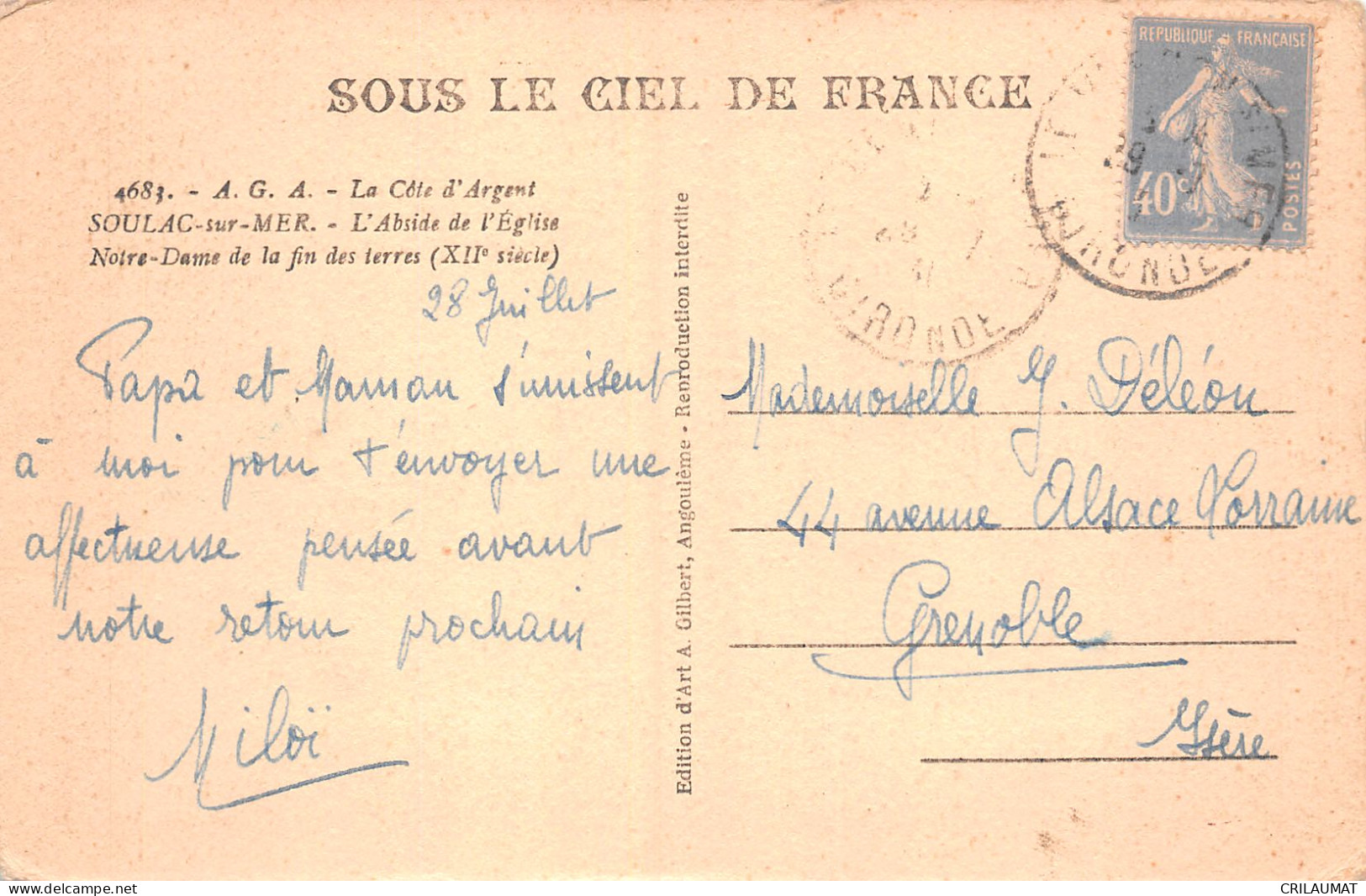 33-SOULAC SUR MER-N°5156-G/0195 - Soulac-sur-Mer