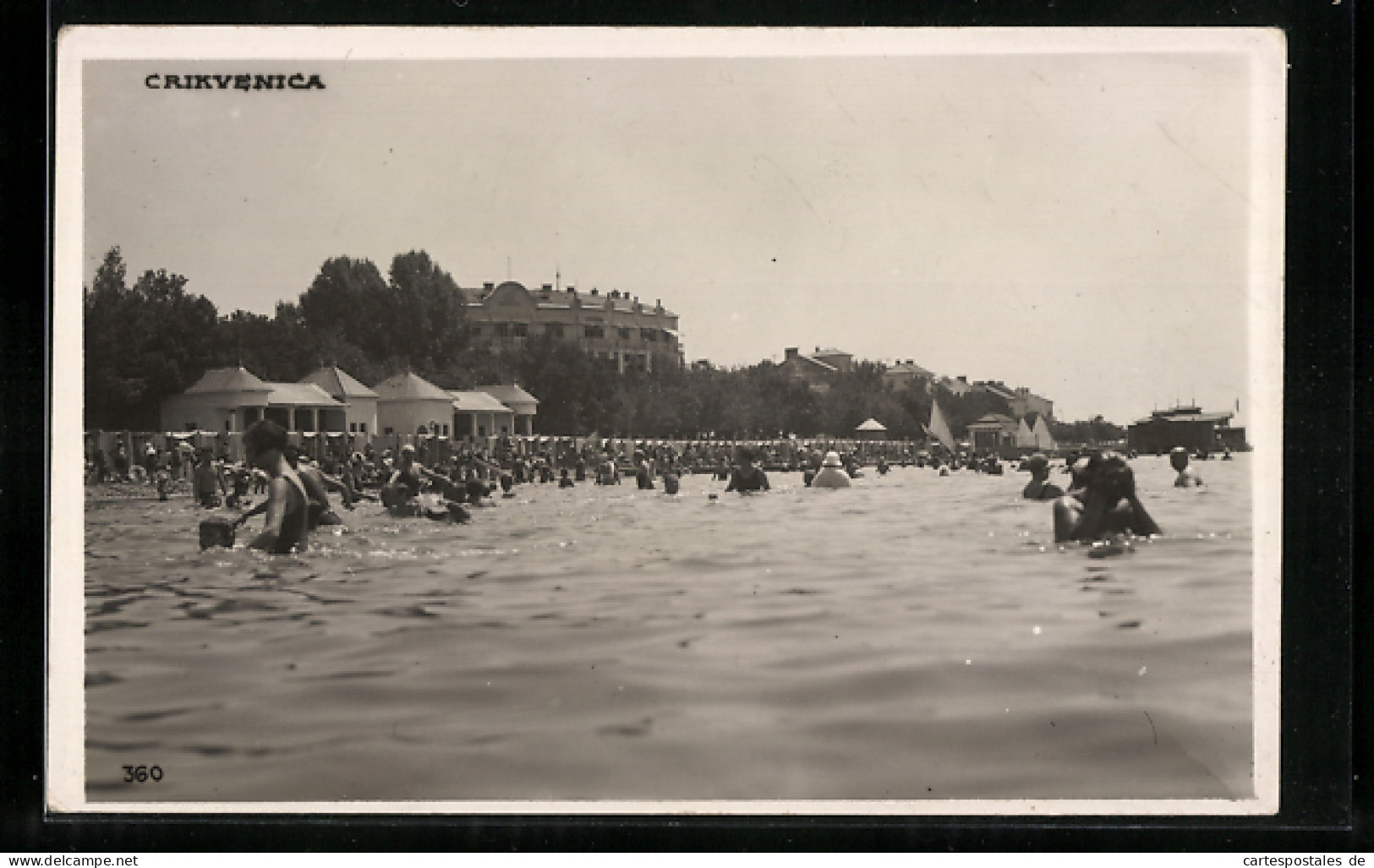 AK Crikvenica, Strandbad Mit Badenden  - Kroatien