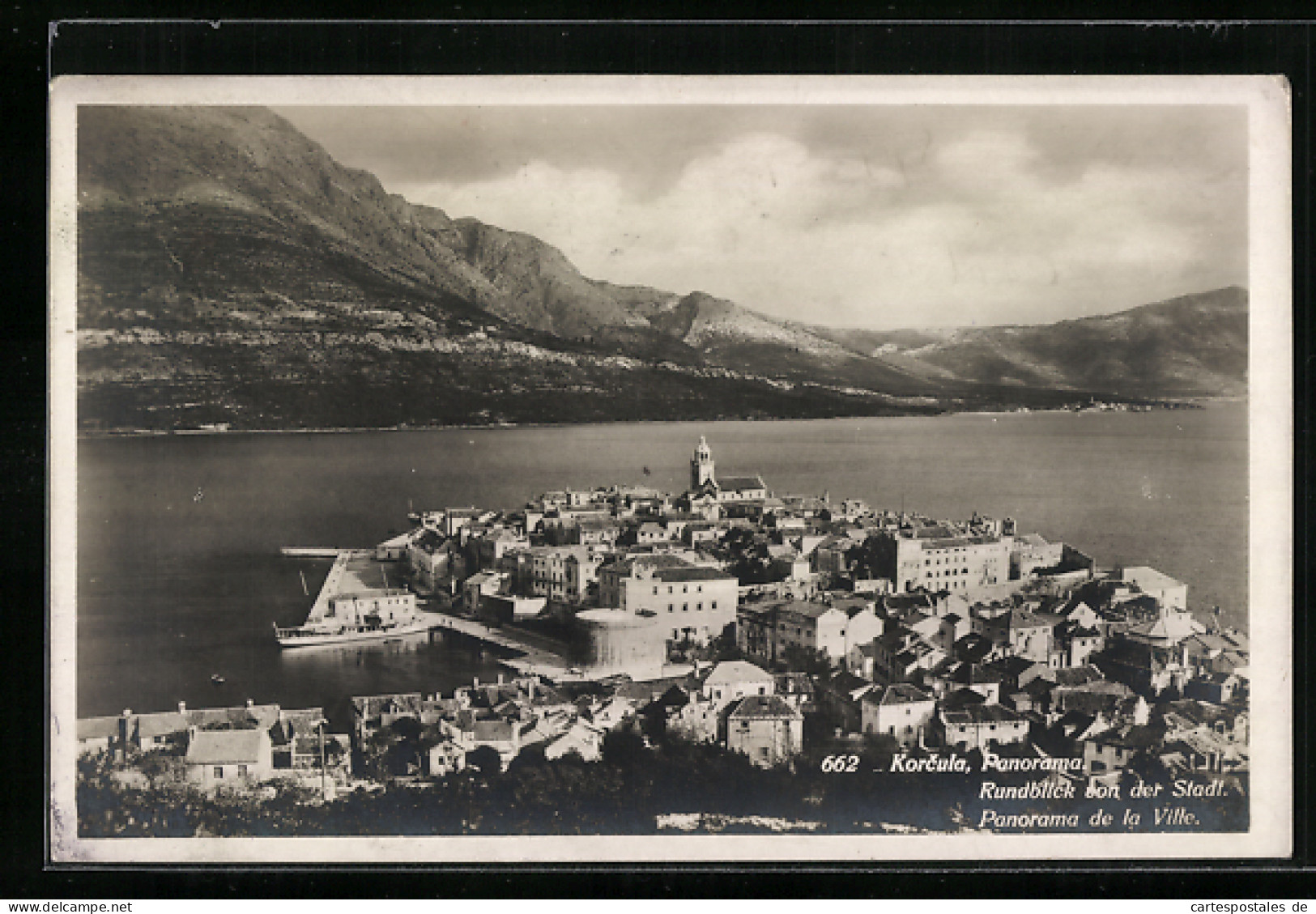 AK Korcula, Panorama über Die Stadt  - Croatie