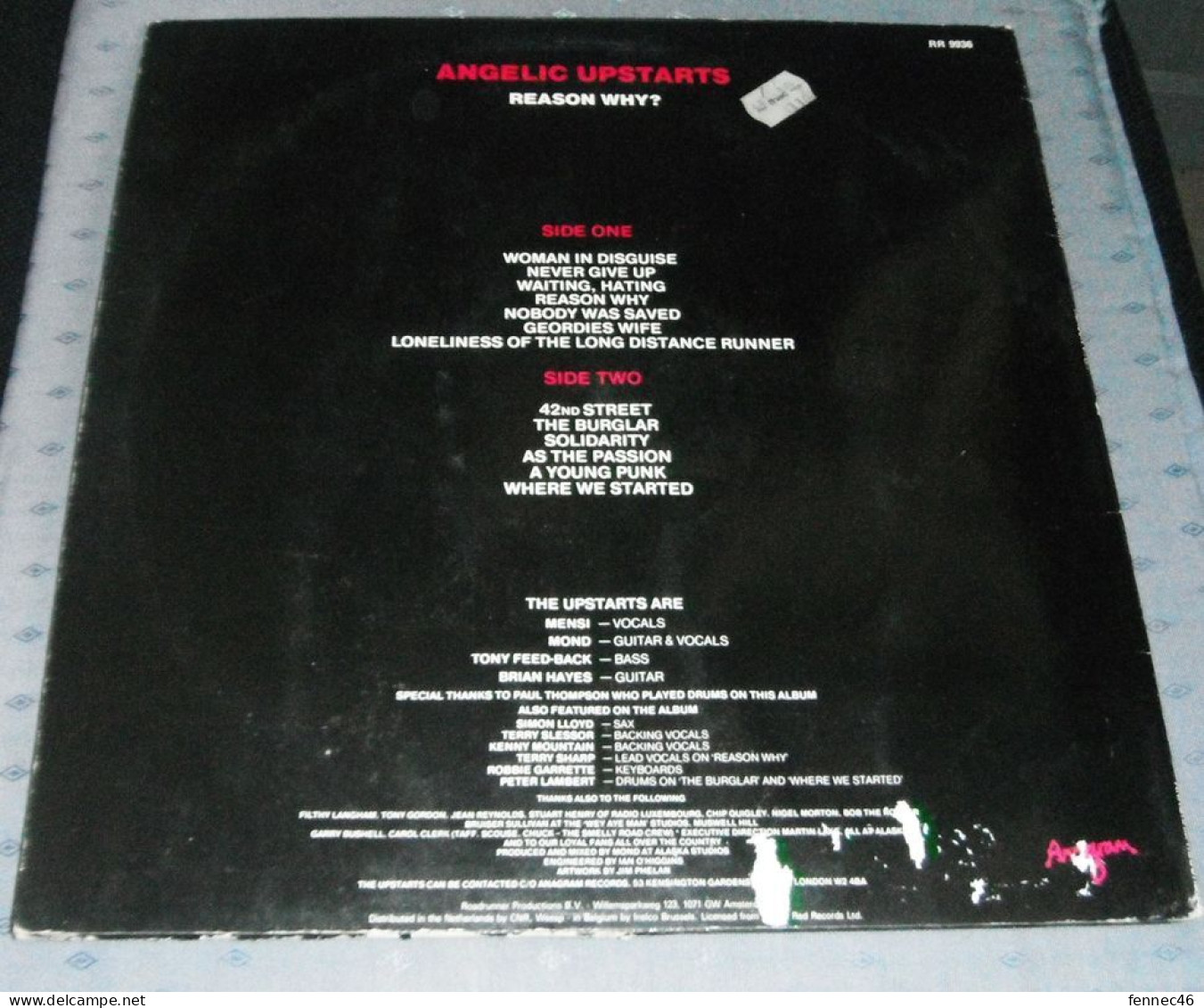 * Vinyle 33t - ANGELIC UPSTARTS - Reason Why? - Punk