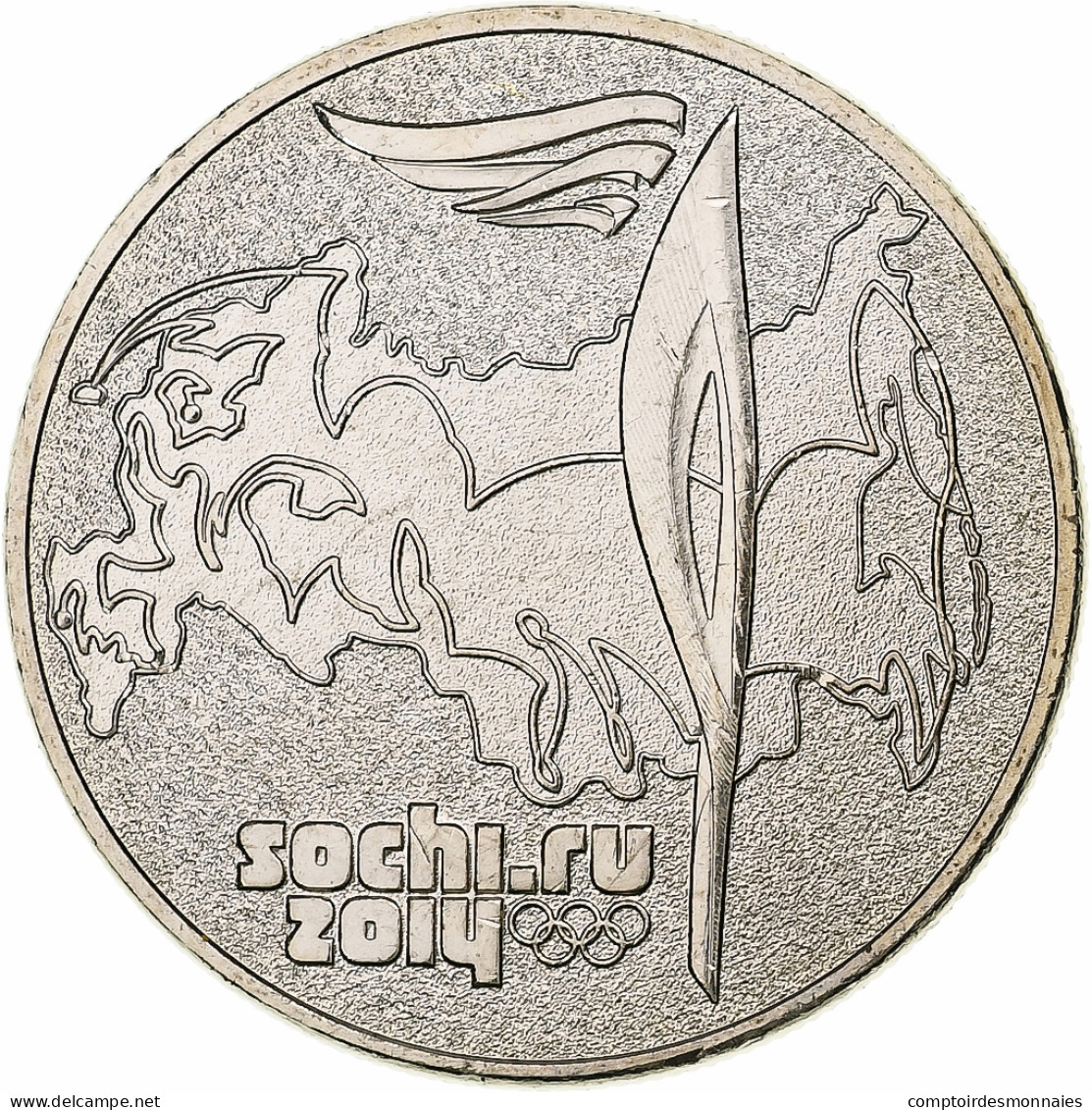 Russie, 25 Roubles, 2014 Winter Olympics, Sochi, 2014, Saint-Pétersbourg - Russie