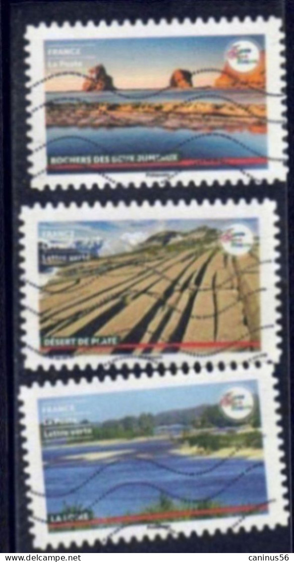 2021 Yt AA 2026 2030 2036 (o) France Terre De Tourisme - Sites Naturels 3 Visuels - Used Stamps