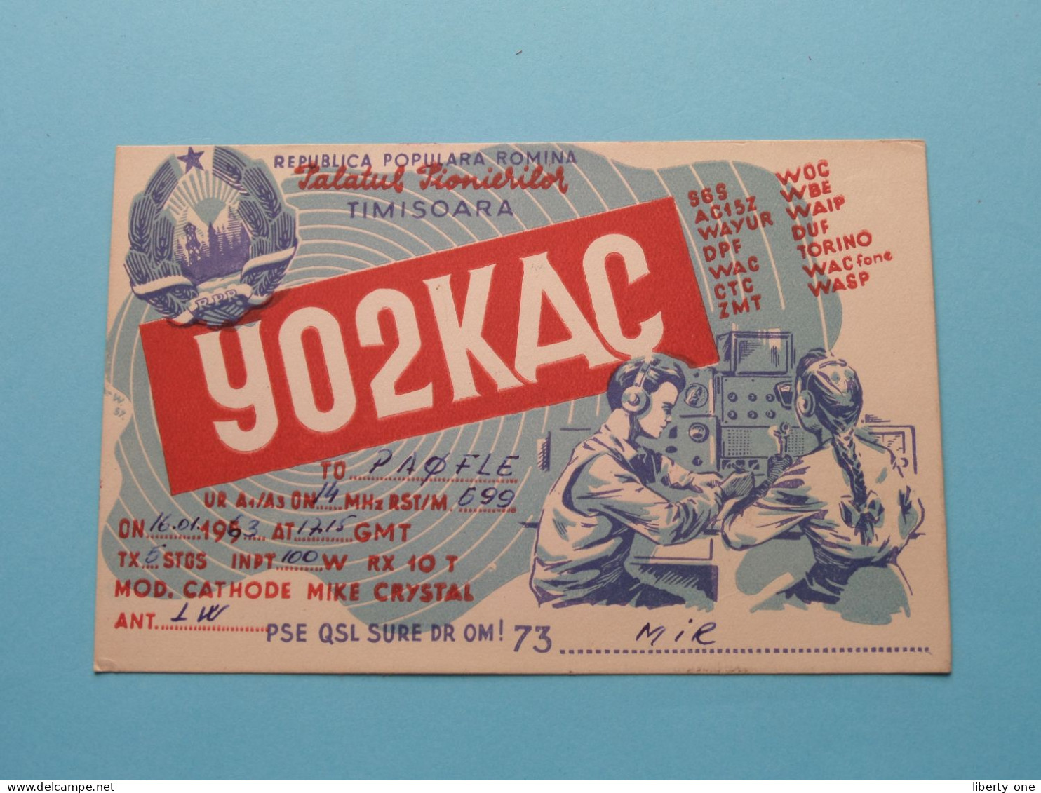 YO2KAC Romina - TIMISOARA ( See Scans - Radio / QSL ) 1963 ( See SCANS ) ! - Other & Unclassified