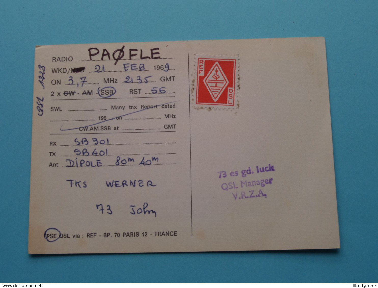 F5XA - FRANCE - CIBOT Jean-Marie Rambouillet ( Radio / QSL ) 1969 ( See SCANS ) ! - Other & Unclassified