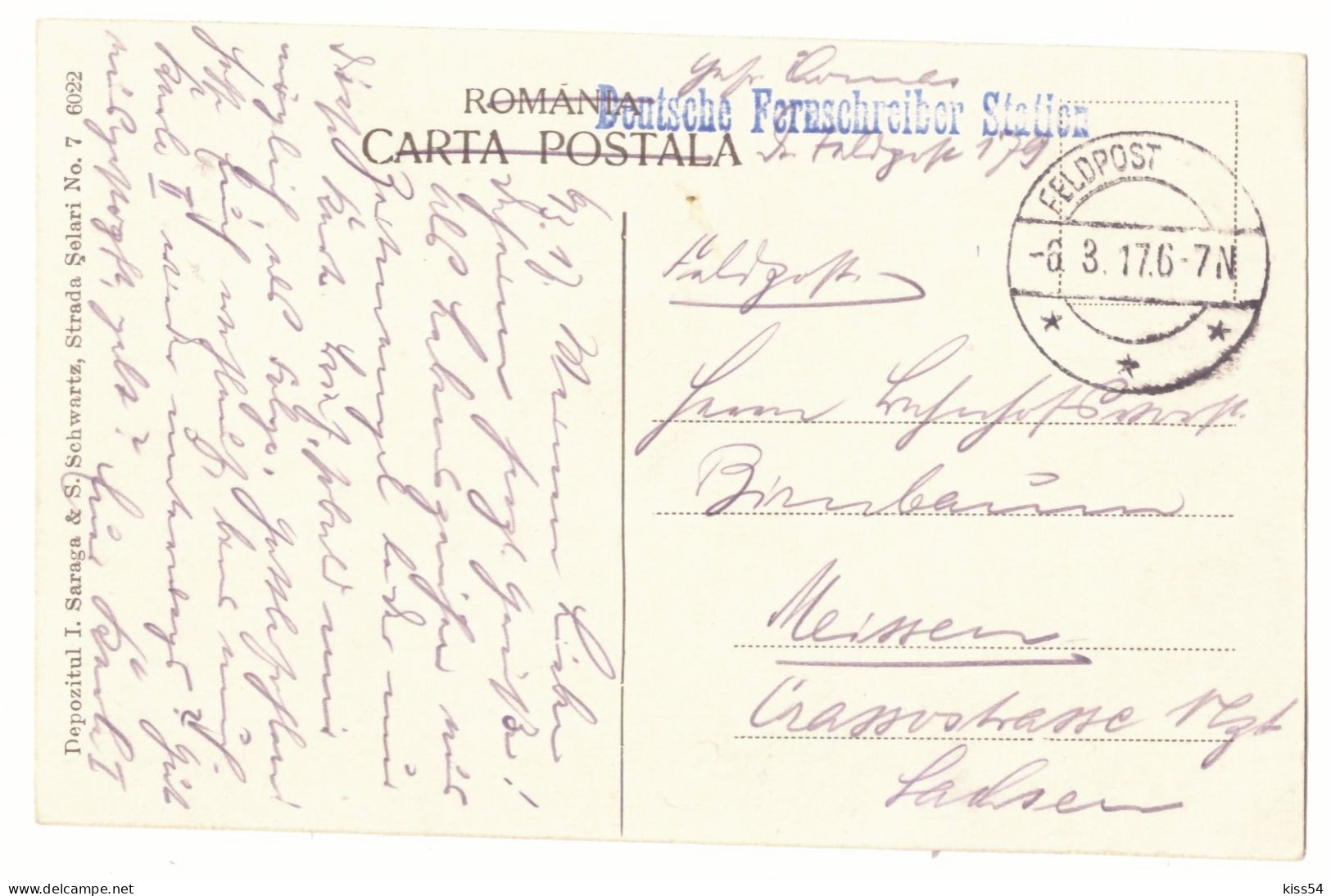 RO 47 - 20709 CRAIOVA, Unirii Street, Romania - Old Postcard, CENSOR - Used - 1917 - Roumanie