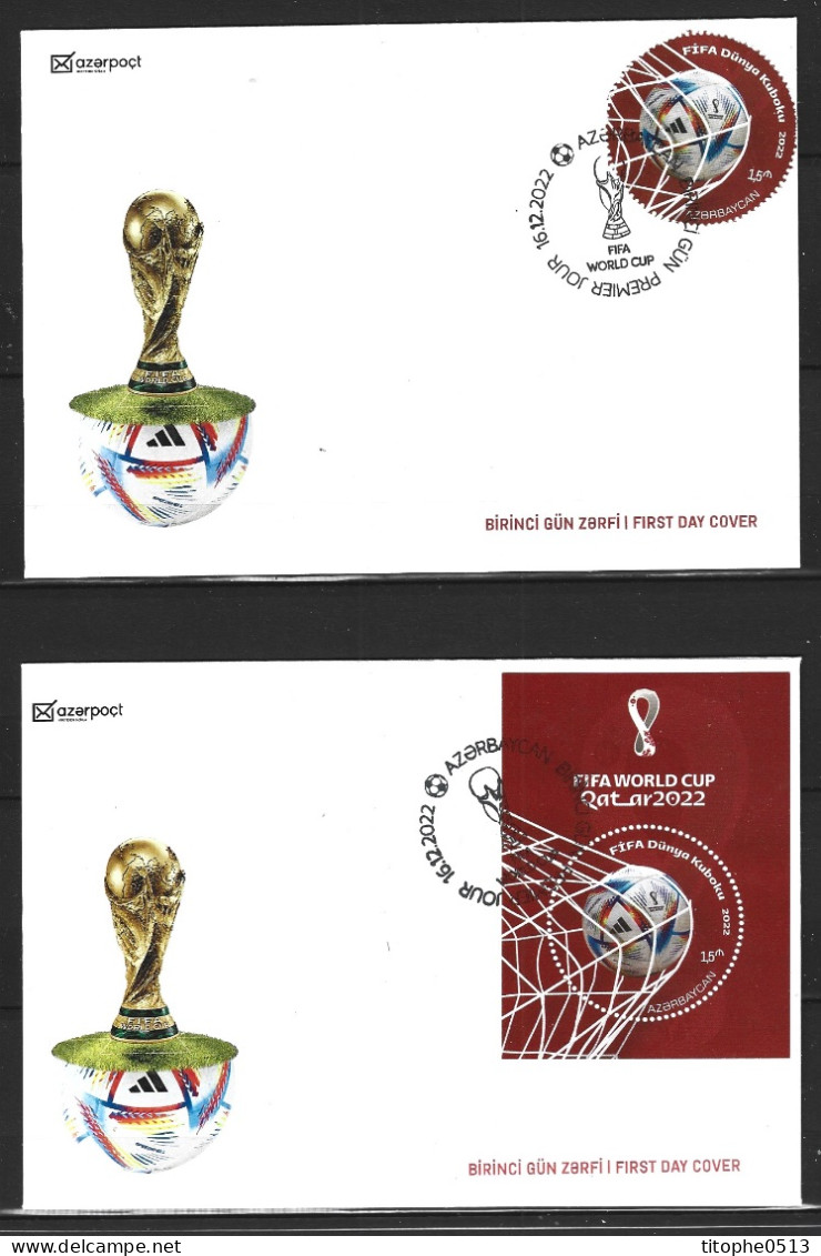AZERBAIDJAN. Timbre Et BF De 2022 Sur 2 Enveloppes 1er Jour. Qatar 2022. - 2022 – Qatar