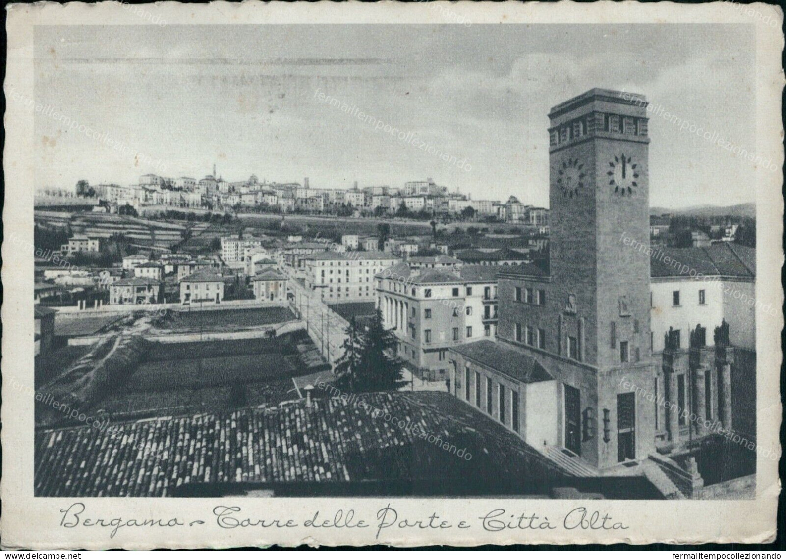 Cr334 Cartolina Bergamo Citta' Torre Delle Porte Citta' Alta - Bergamo