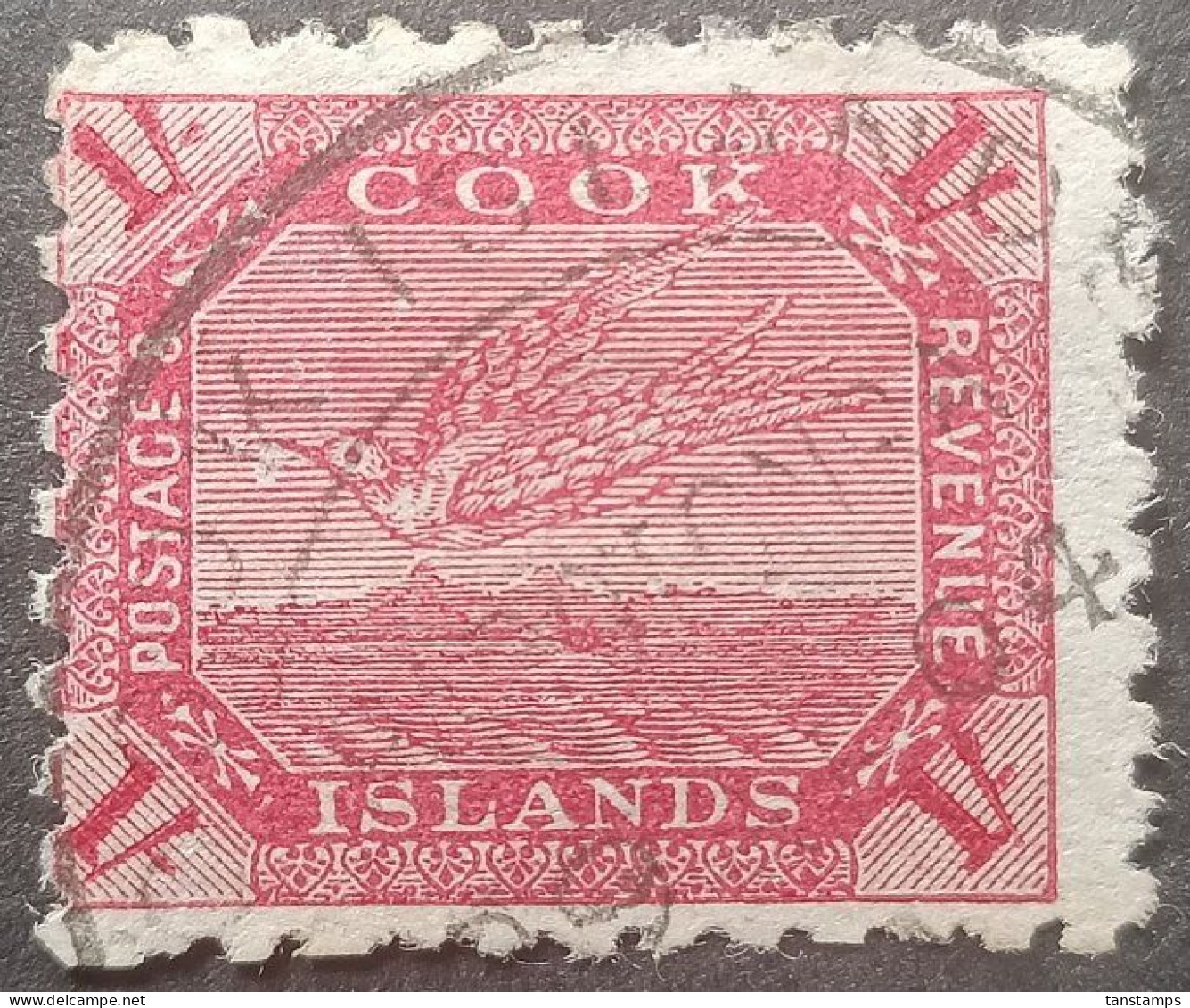 Cook Islands Torea "Letter In Beak" Flaw - Cookeilanden