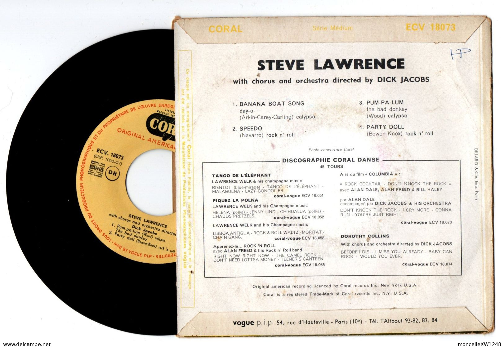 Steve Lawrence - 45 T EP Banana Boat Song (1957) - 45 Rpm - Maxi-Single