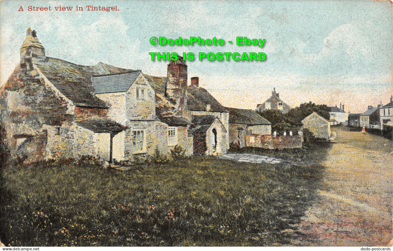 R453702 A Street View In Tintagel. Valentines Series. 1904 - Welt
