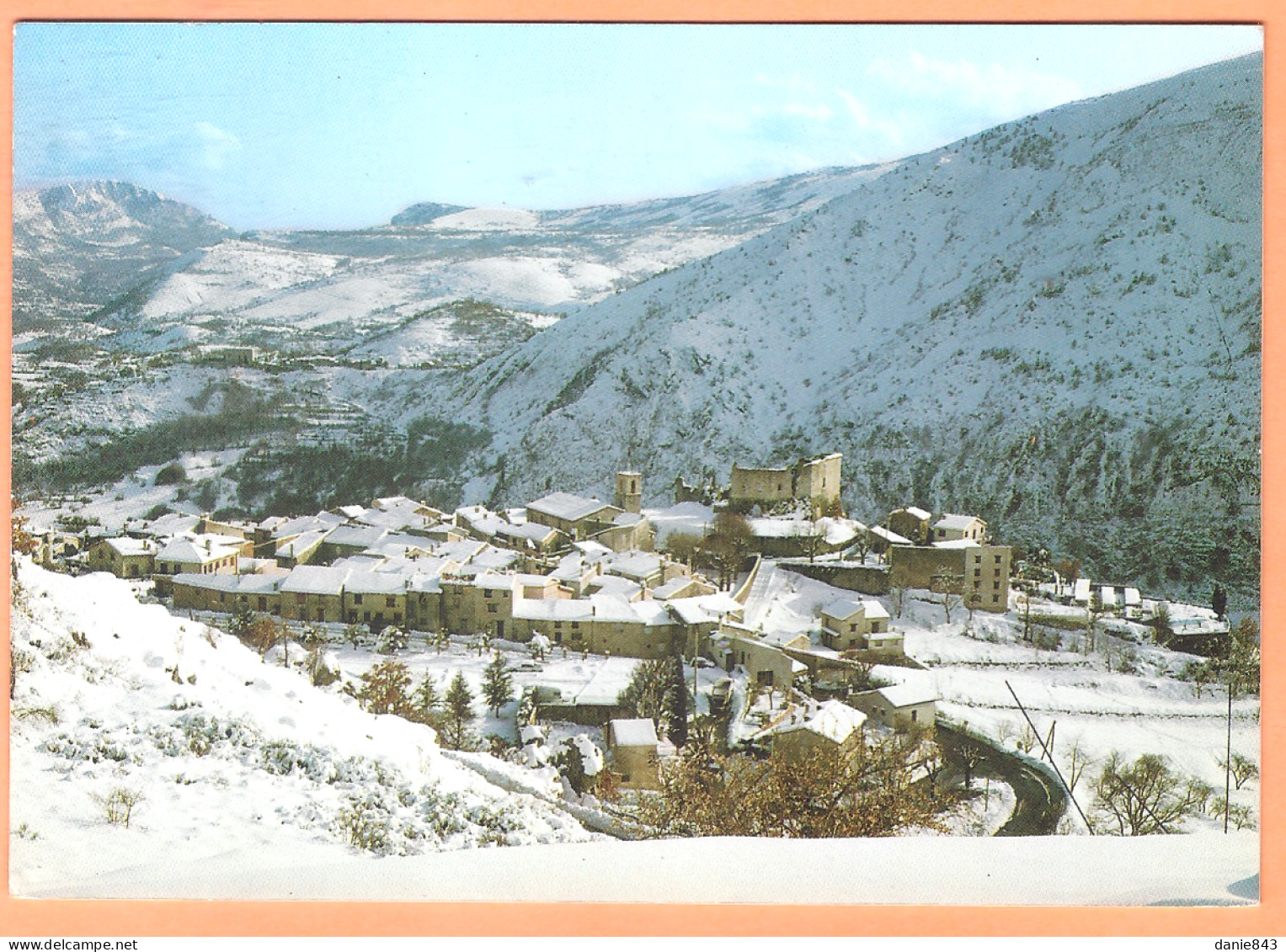 Ppgf/ CPSM Grand Format - ALPES MARITIMES - GRÉOLIERES - GORGES DU LOUP - VUE GÉNÉRALE SOUS LA NEIGE - Autres & Non Classés