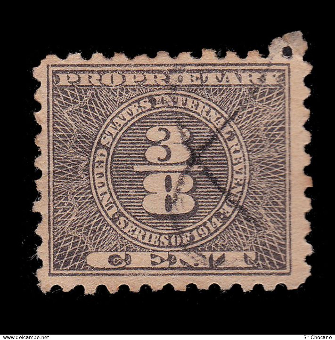 US.PROPRIETARY STAMP.1914. 3 1/8c.USED.SCOTT RB56.Wmk. 191R - Used Stamps