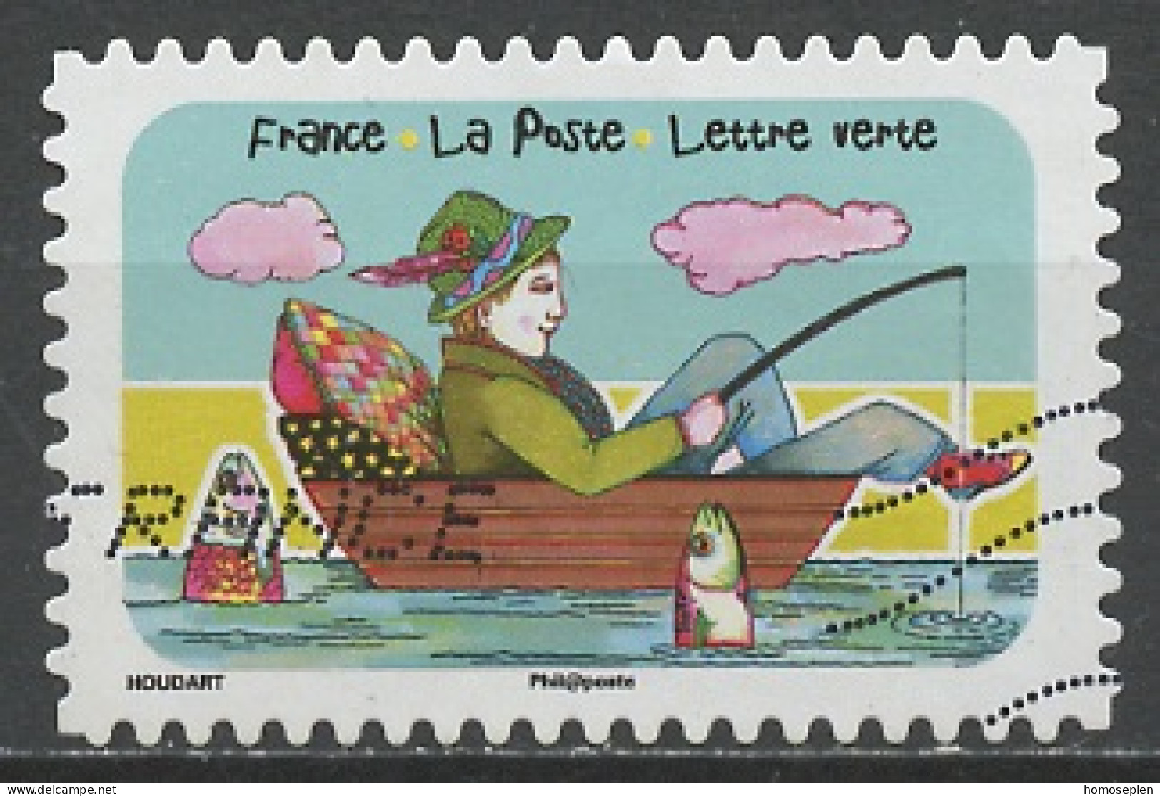 France - Frankreich Adhésif 2020 Y&T N°AD1882 - Michel N°SK7624 (o) - (svi) Pêche à La Ligne - Oblitérés