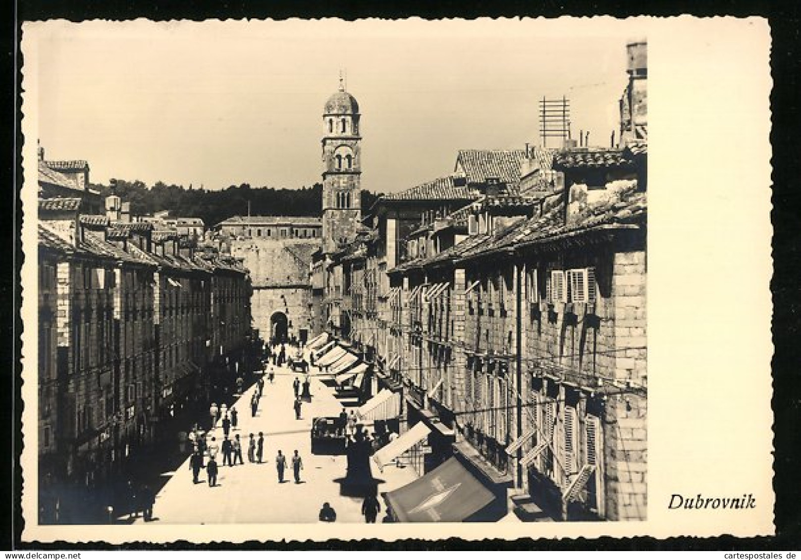 AK Dubrovnik, Strassenpartie Aus Der Vogelschau  - Croatia