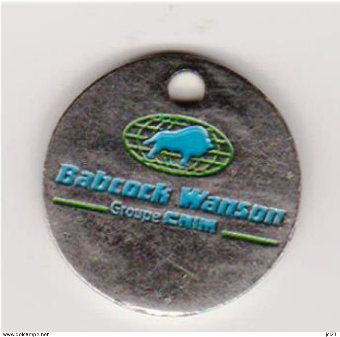 Jeton De Caddie  " Babcack Wanson Groupe CNIM "  [H]_je078 - Trolley Token/Shopping Trolley Chip