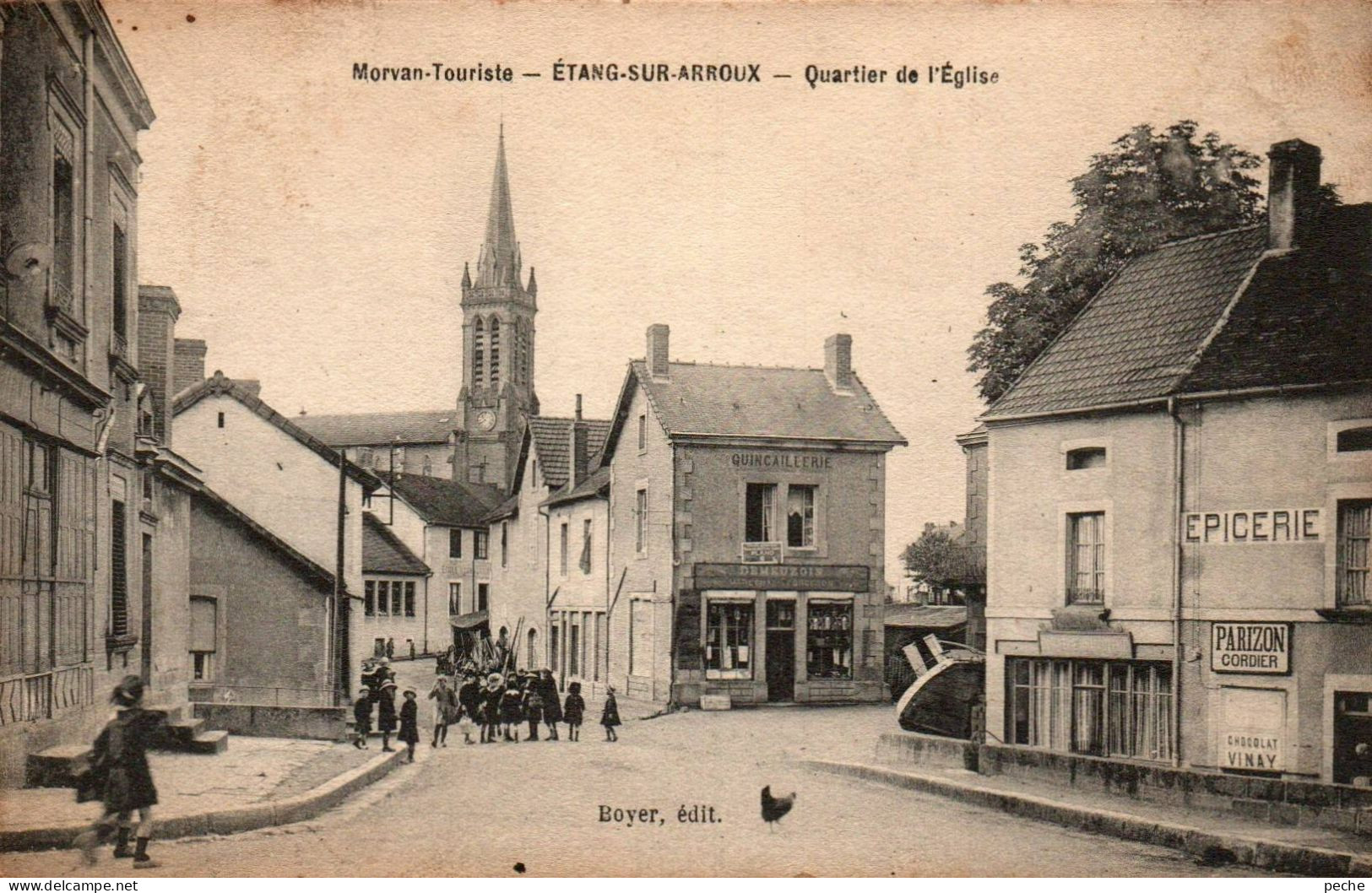 N°2687 W -cpa Etang Sur Arroux -quartier De L'église- - Autres & Non Classés