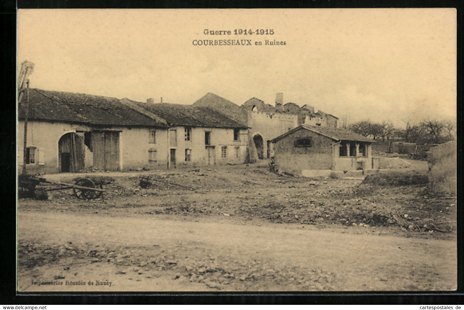 CPA Courbesseaux, Ruines  - Other & Unclassified