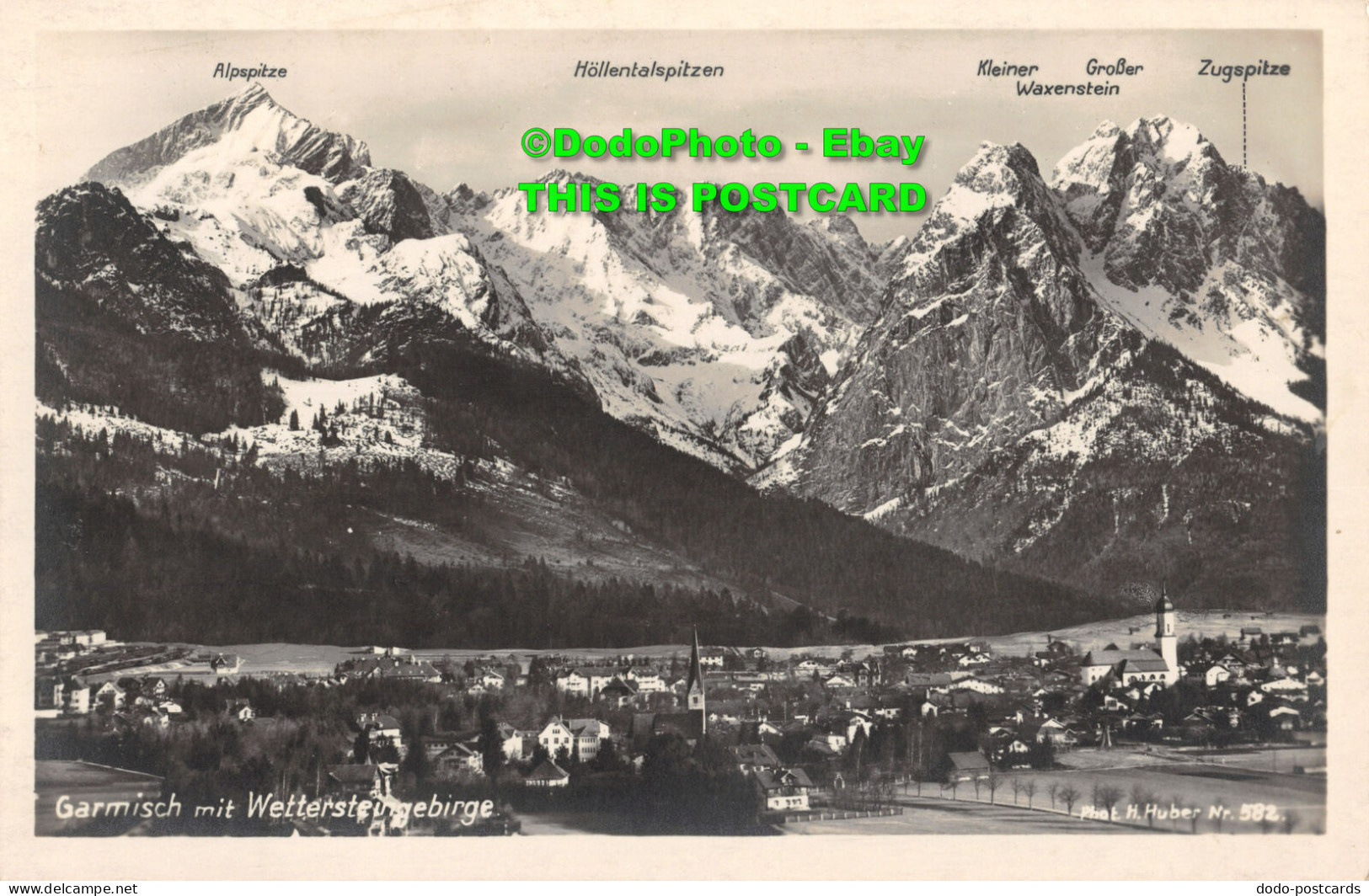 R454030 Garmisch Mit Wettersteingebirge. H. Huber. Nr. 582 - Monde