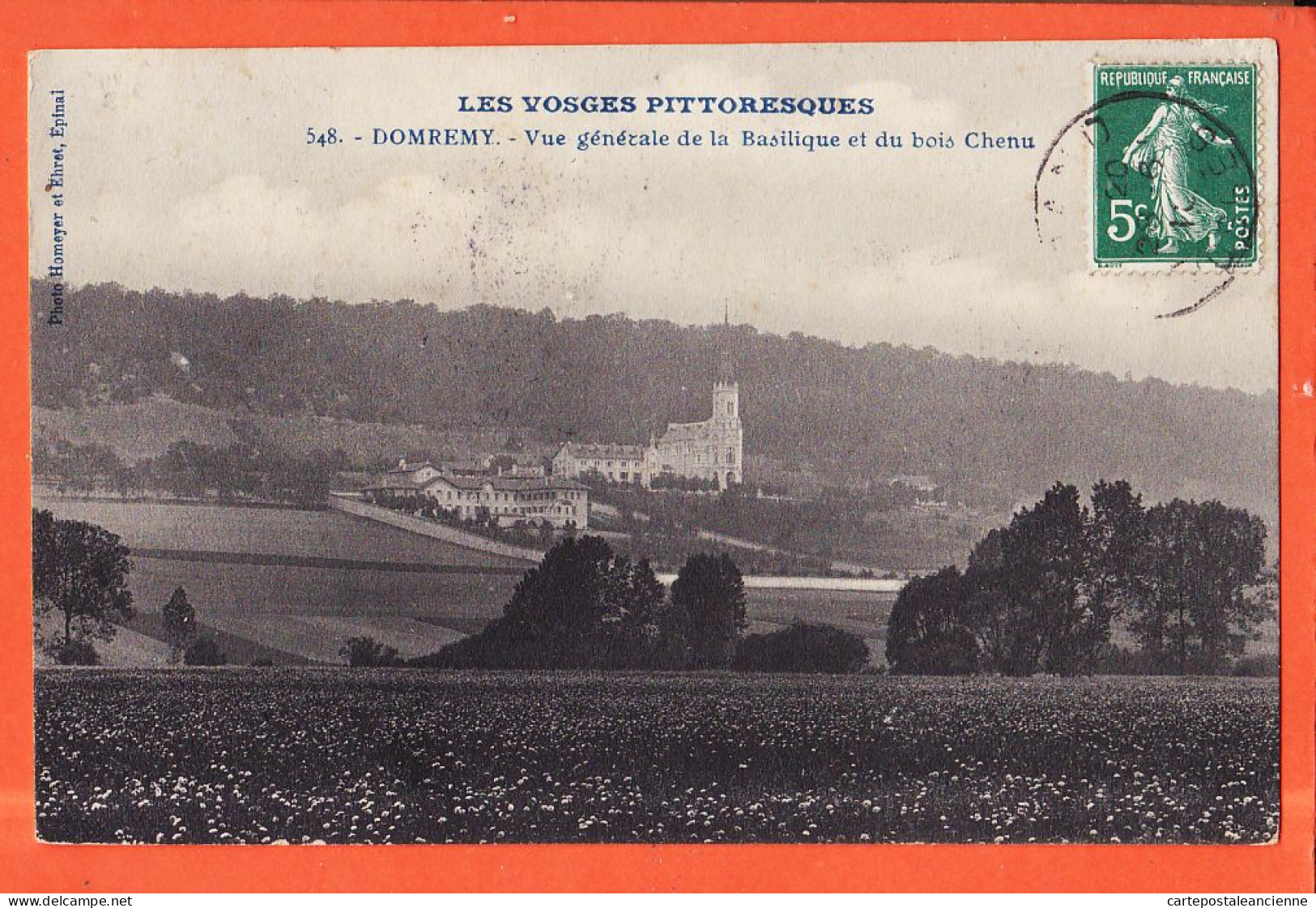 06077 / DOMREMY 88-Vosges Vue Generale Basilique Du Bois CHENU 1910s à GERARD Pagny-Photo HOMEYER EHRET Epinal - Domremy La Pucelle