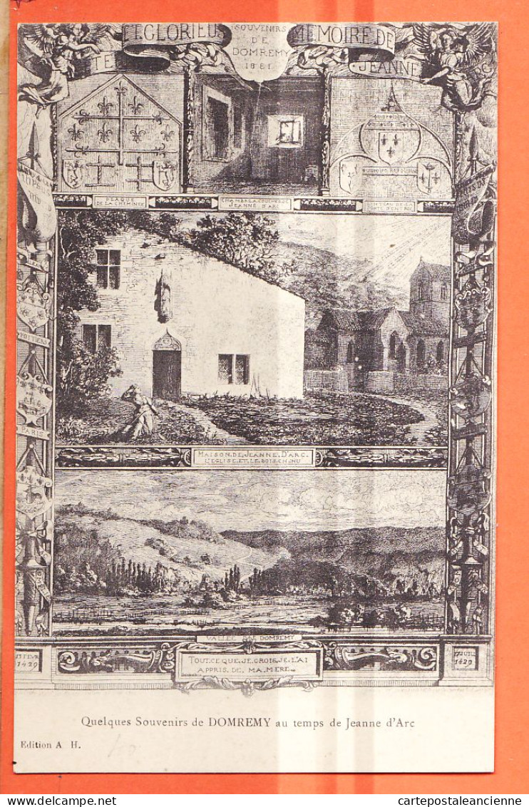 06070 / ( Etat Parfait ) DOMREMY 88-Vosges Quelques Souvenirs Au Temps De JEANNE D'ARC 1910s Edition A.H - Domremy La Pucelle