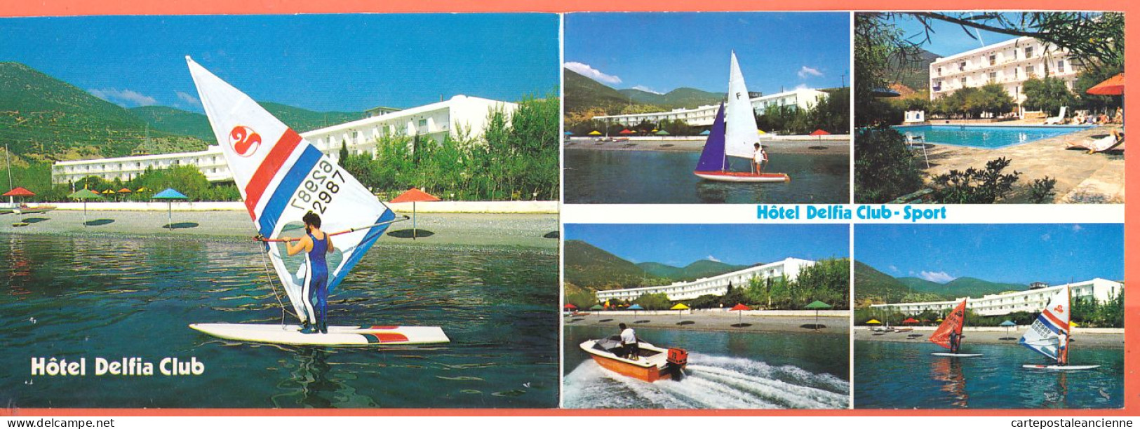 06402 / ERATINI DORIDOS Cotes DELPHES DELPHI BEACH Grèce Double-Carte Hotel DELFIA Club-Sport Multivues 1980s - Grèce