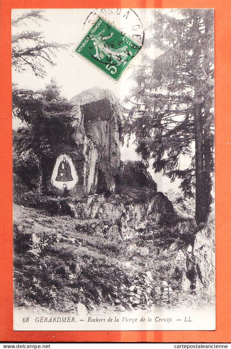 06095 / GERARDMER 88-Vosges Rochers De La Vierge CREUZE 1913 à Madeleine ARGANT Chez Mme BERNARD Reims LEVY 68 - Gerardmer