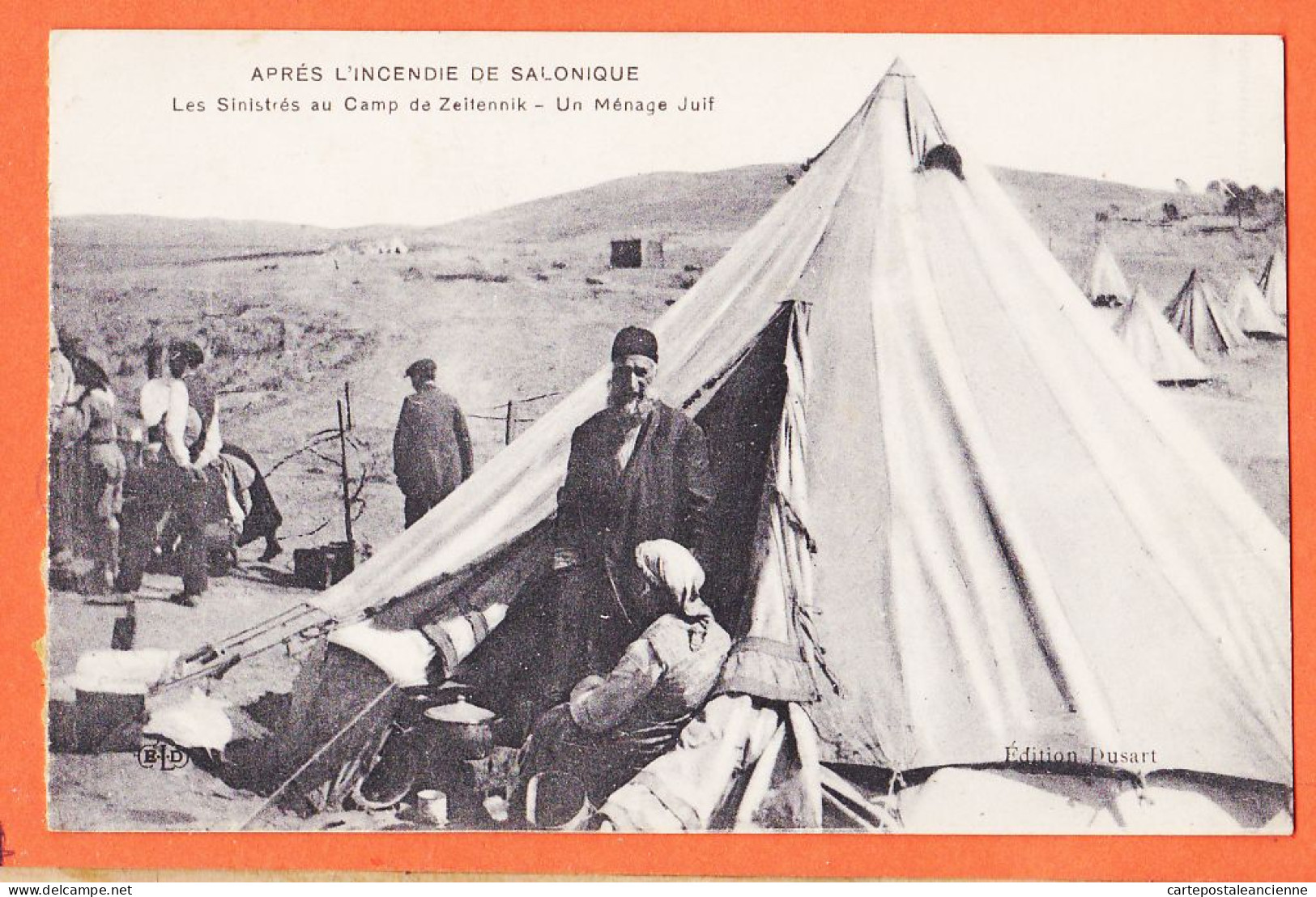06441 / Camp ZEITENNIK Après Incendie SALONIQUE Θεσσαλονίκη Menage Juif Sinistrés 1918 LE DELEY ELD DUSSART - Grèce