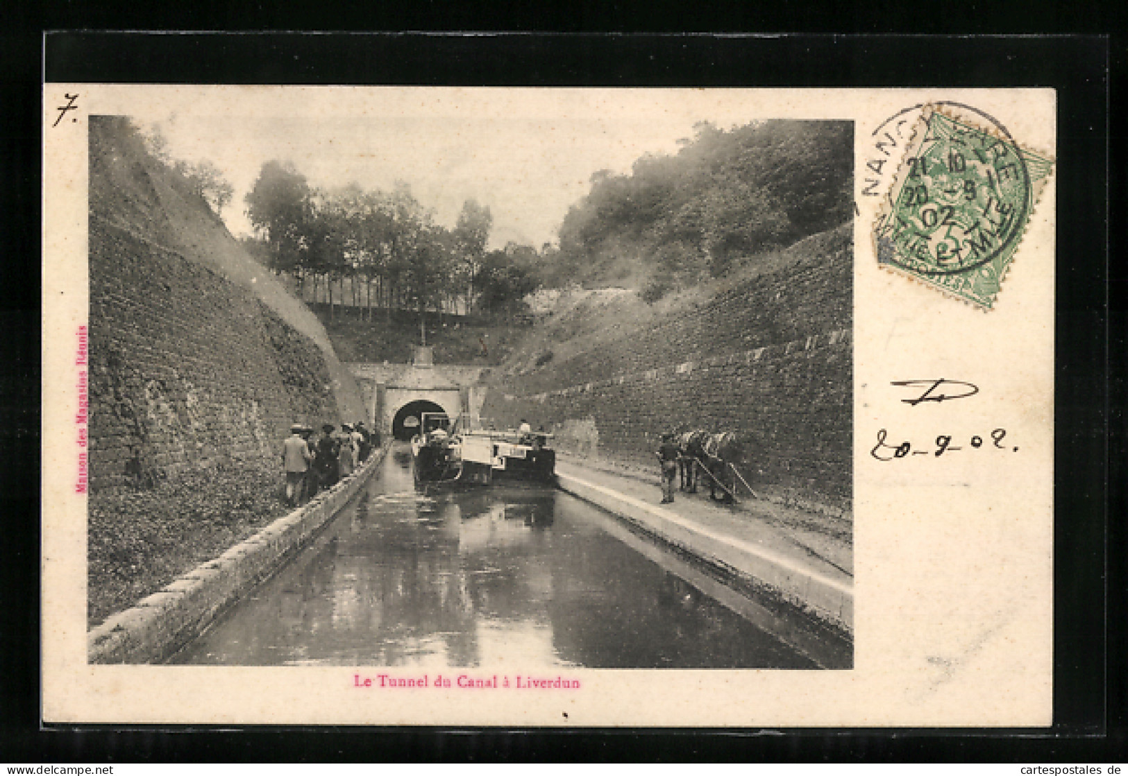 CPA Liverdun, Le Tunnel Du Canal, Treidelpferde Im Canal  - Liverdun