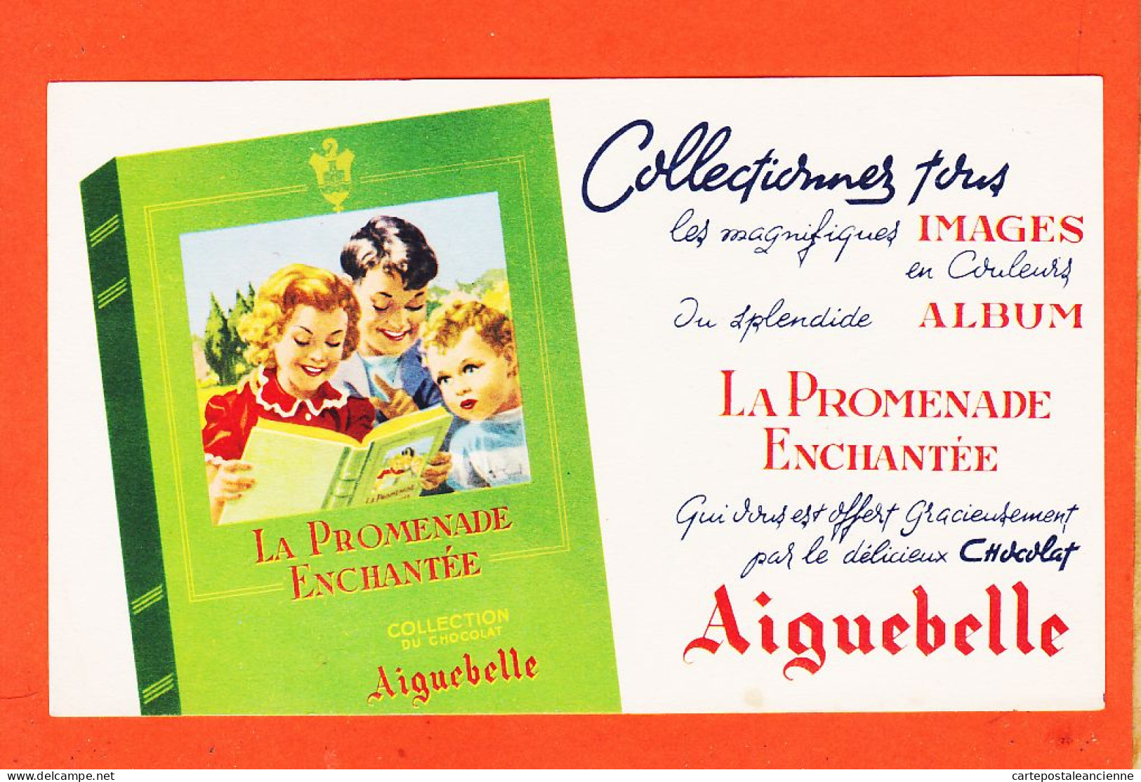 06211 / Chocolat AIGUEBELLE Chocolaterie Maroc Collectionnez Images Couleurs Album Promenade Enchantée Buvard - Chocolade En Cacao