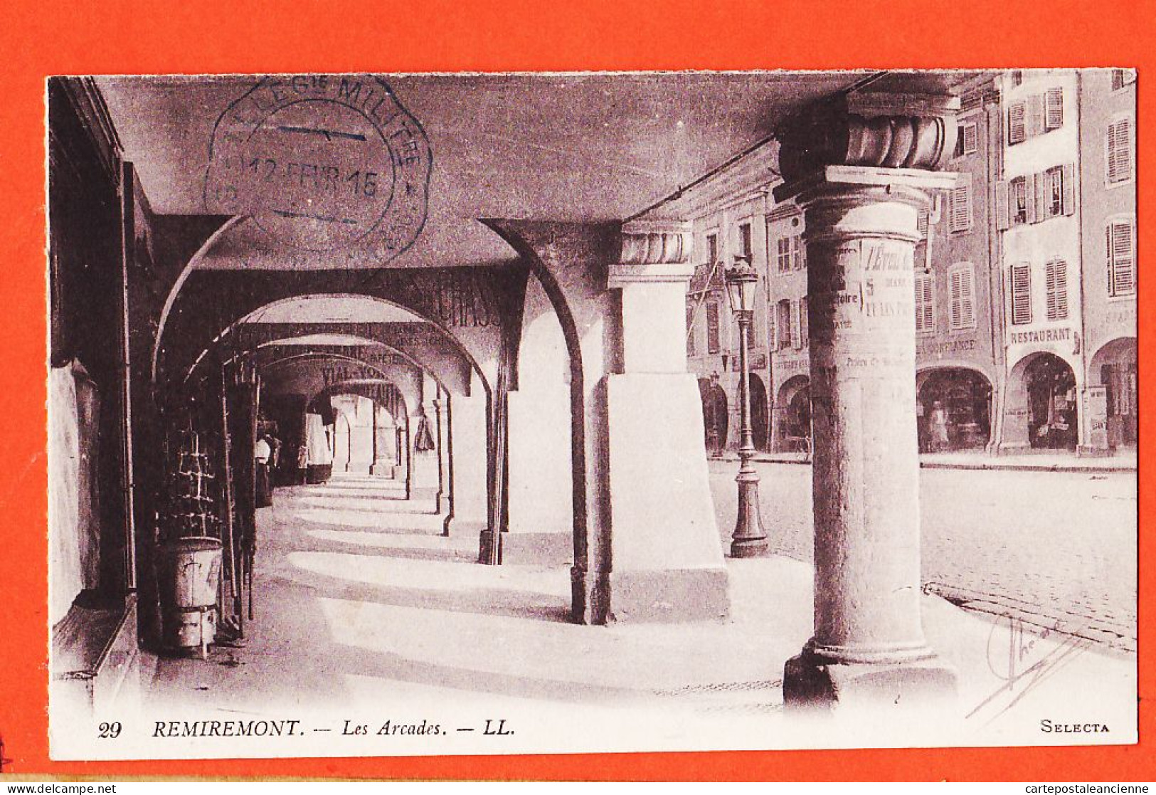 06085 / REMIREMONT 88-Vosges Commerces SousLes  Arcades 1915 Pierre THENE Escouloubre Aude Editions LEVY 29 - Remiremont