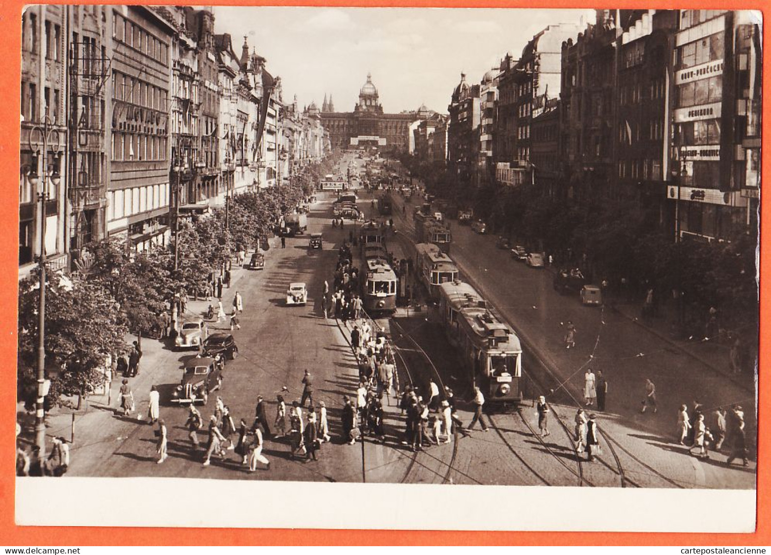 06342 / PRAHA Vaclavske Namesti Prague 1950s Photo-Bromure ORBIS  - Czech Republic