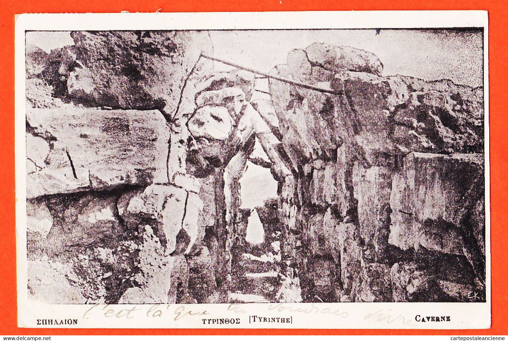 06414 / Peu Commun TYRINTHE Tirynthe Tyrintas Caverne 1903 à DAURE Mazamet  - Greece
